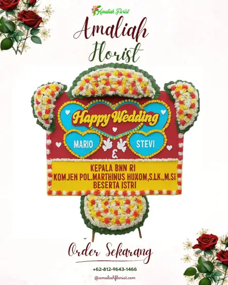 Papan Bunga Pernikahan 2 Ilir